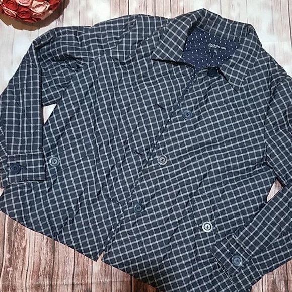 Jones New York Jackets & Blazers - Jones New York Signature navy plaid jacket.